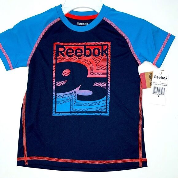 🔥REEBOK TSHIRT BOYS KIDS SWIM SZ 4 New - Picture 1 of 4